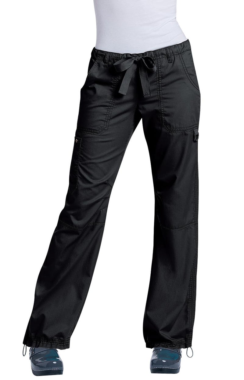 Koi Women's Tall Lindsey Ultra Comfortable Cargo Style Scrub Pants Sizes, Black, Small/Tall - Image 1